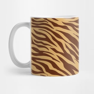 Tiger Print Two Toned Brown Mug